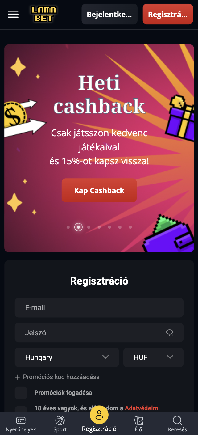 Lamabet mobile kaszinó