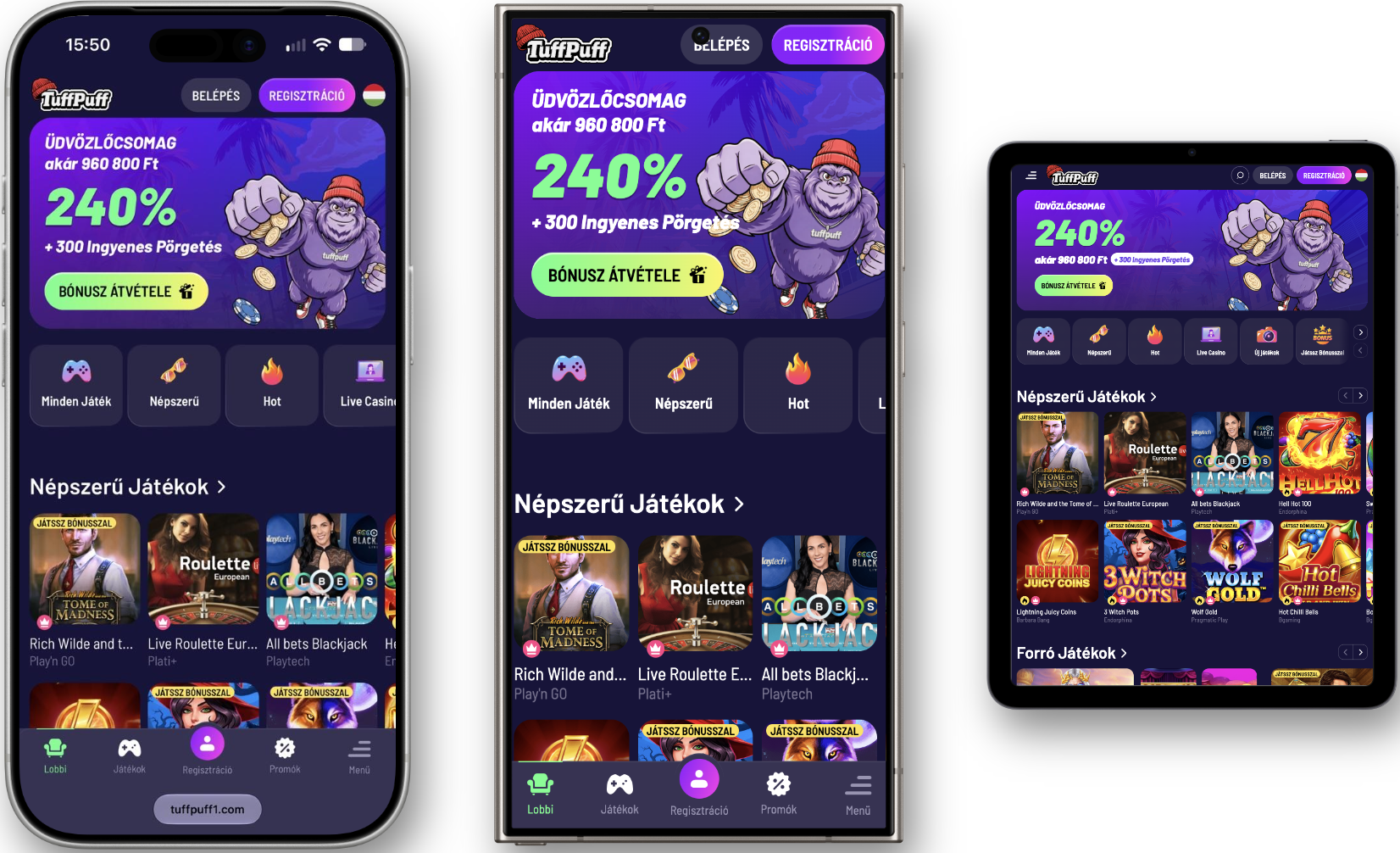 TuffPuff mobile kaszinó